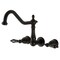 Kingston Brass KS1020PKL Wall Mount Roman Tub Faucet, Matte Black KS1020PKL - alternate 1